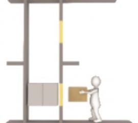 مصعد مونت شارج المثبت على باب الكابينة