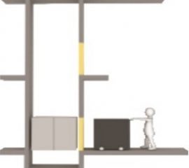 مصعد مونت شارج اليدوي المثبت على الباب